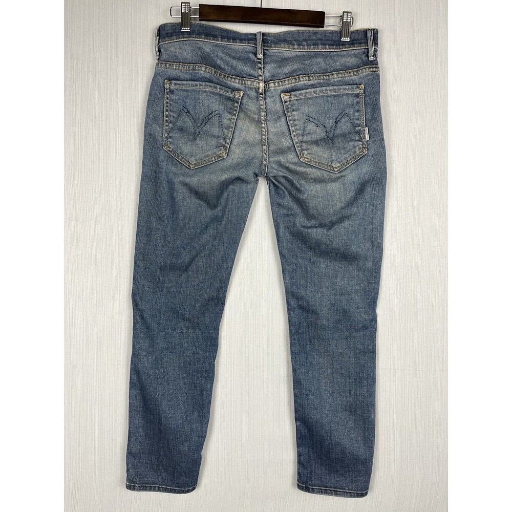 Mother Jeans Womens 27 Blue The Looker Skinny Mid Rise Stretch Dark Wash Denim - Picture 4 of 14